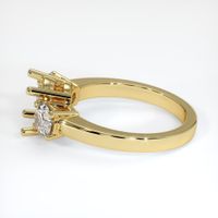18K Yellow Gold Three Stone Ring Setting Image