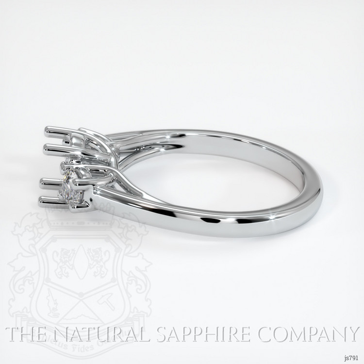 Platinum 950 Three Stone Ring Setting