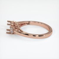 14K Rose Gold Three Stone Ring Setting Image
