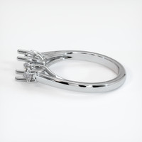 10K White Gold Three Stone Ring Setting Image