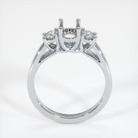 10K White Gold Three Stone Ring Setting Image