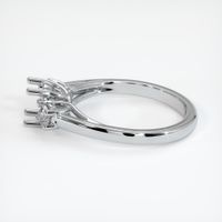 14K White Gold Three Stone Ring Setting Image