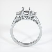 14K White Gold Three Stone Ring Setting Image