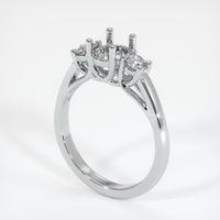 18K White Gold Three Stone Ring Setting Video