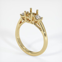 10K Yellow Gold Three Stone Ring Setting Video