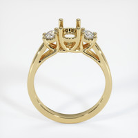 10K Yellow Gold Three Stone Ring Setting Image