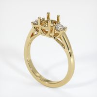 14K Yellow Gold Three Stone Ring Setting Video