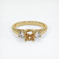 14K Yellow Gold Three Stone Ring Setting Image