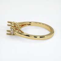18K Yellow Gold Three Stone Ring Setting Image