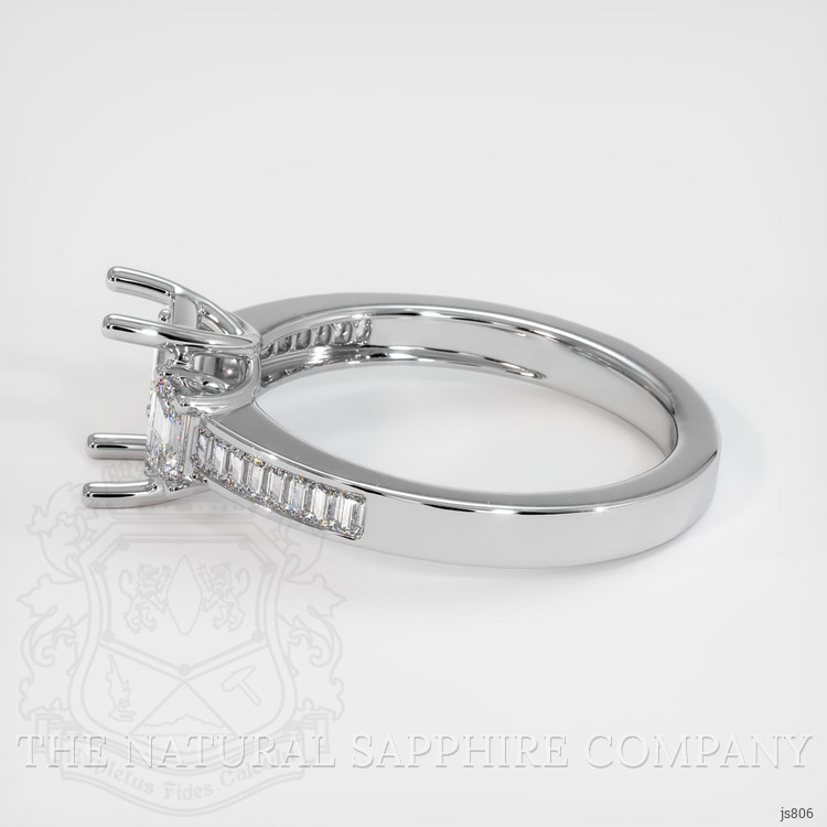 Platinum 950 Three Stone Ring Setting