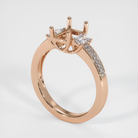 18K Rose Gold Three Stone Ring Setting Video