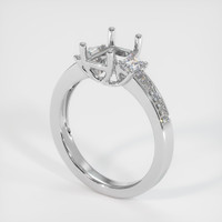 14K White Gold Three Stone Ring Setting Video