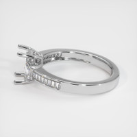 14K White Gold Three Stone Ring Setting Image