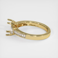 10K Yellow Gold Three Stone Ring Setting Image