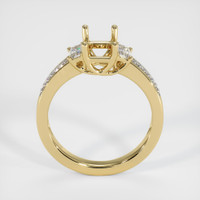 10K Yellow Gold Three Stone Ring Setting Image