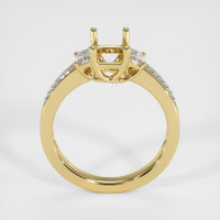18K Yellow Gold Three Stone Ring Setting Image