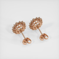 14K Rose Gold Halo Earring Setting Image