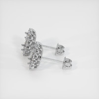 14K White Gold Halo Earring Setting Image