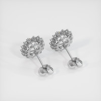 14K White Gold Halo Earring Setting Image