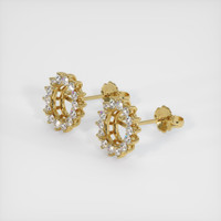 18K Yellow Gold Halo Earring Setting Video