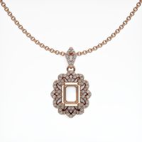 14K Rose Gold Pave Pendant Setting Video