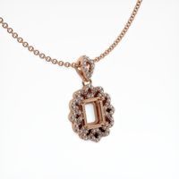 14K Rose Gold Pave Pendant Setting Image