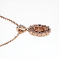 14K Rose Gold Pave Pendant Setting Image