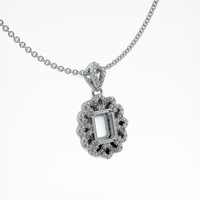 10K White Gold Pave Pendant Setting Image