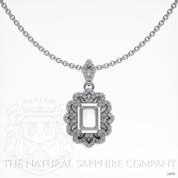  Emerald Pendant 1.90 Ct. 18K White Gold