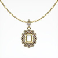 10K Yellow Gold Pave Pendant Setting Video