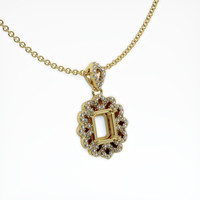 10K Yellow Gold Pave Pendant Setting Image