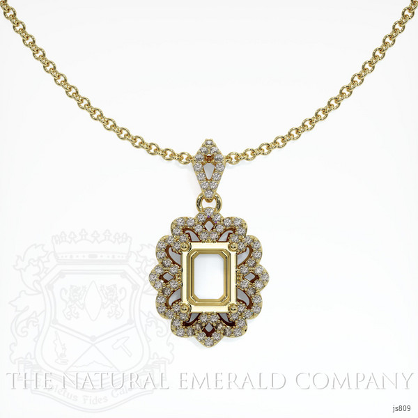  Emerald Pendant 1.90 Ct. 18K Yellow Gold