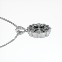 10K White Gold Pave Pendant Setting Image