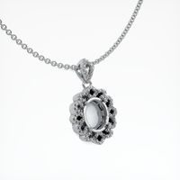 14K White Gold Pave Pendant Setting Image