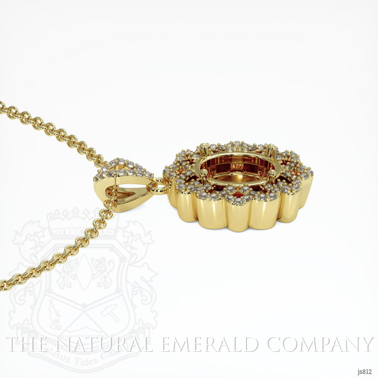 18K Yellow Gold Pave Pendant Setting