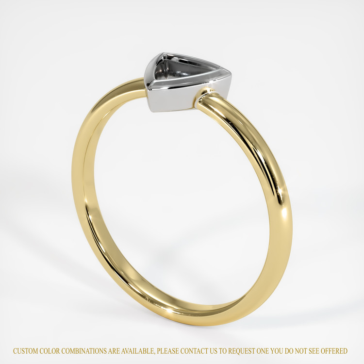 14K White & Yellow Men's Ring Setting