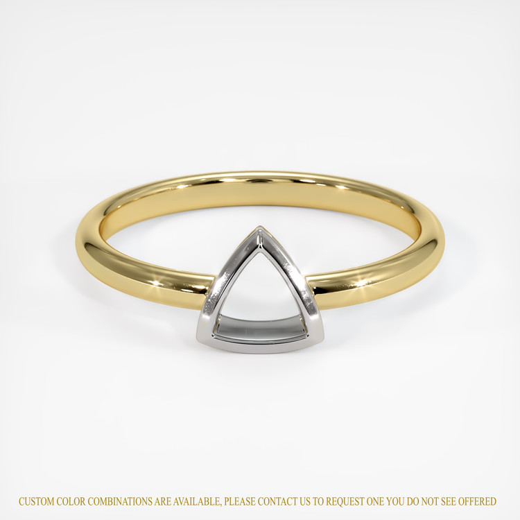 14K White & Yellow Men's Ring Setting