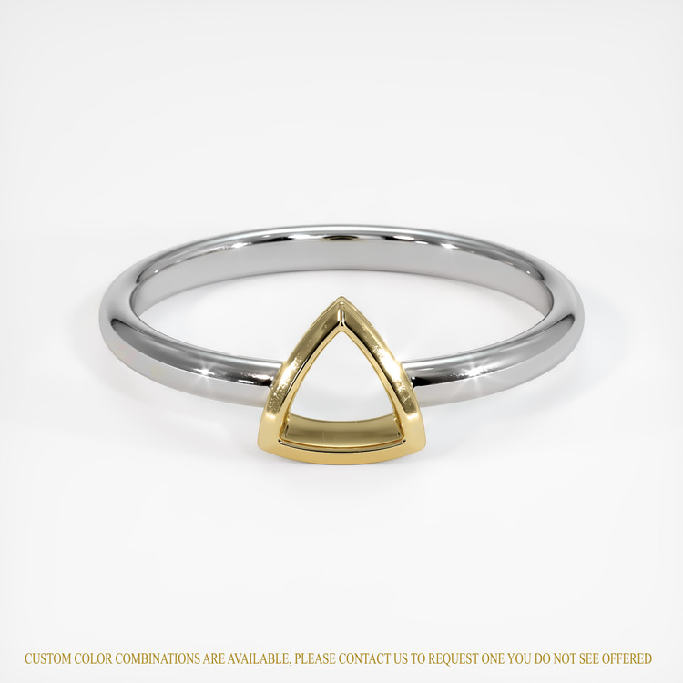 14K Yellow & White Men's Ring Setting