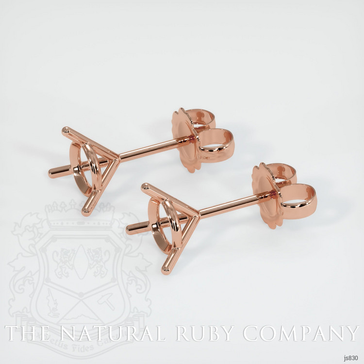 14K Rose Gold Studs Earring Setting