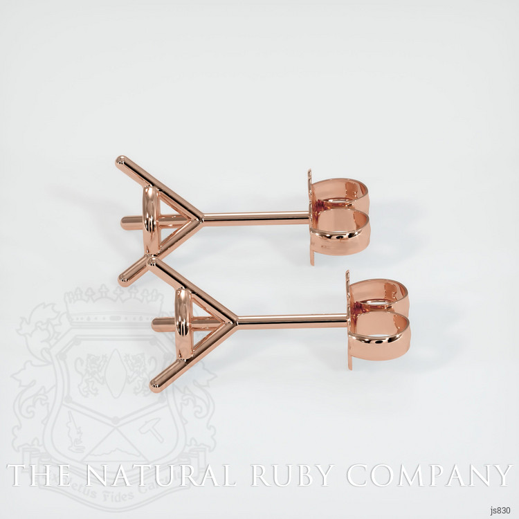 14K Rose Gold Studs Earring Setting