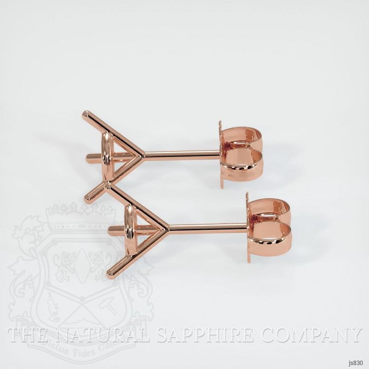 14K Rose Gold Studs Earring Setting