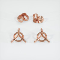 14K Rose Gold Studs Earring Setting Image
