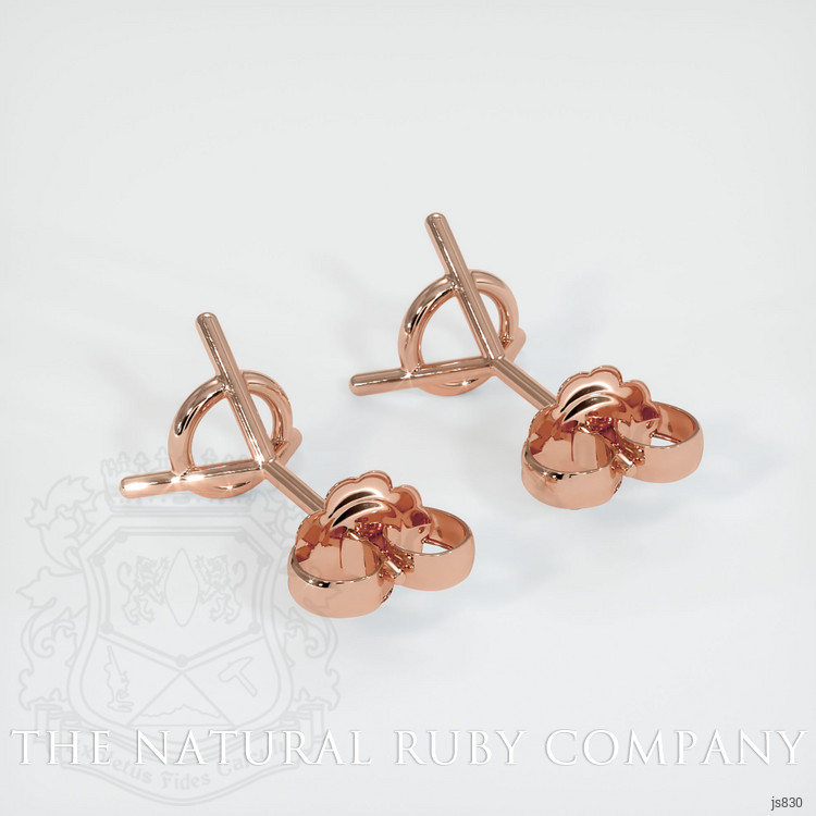 14K Rose Gold Studs Earring Setting