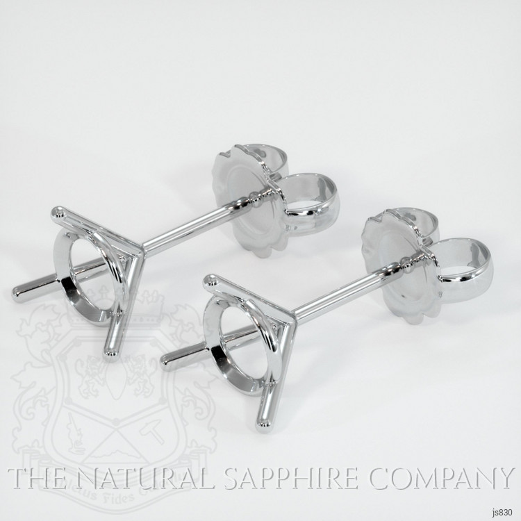 14K White Gold Studs Earring Setting