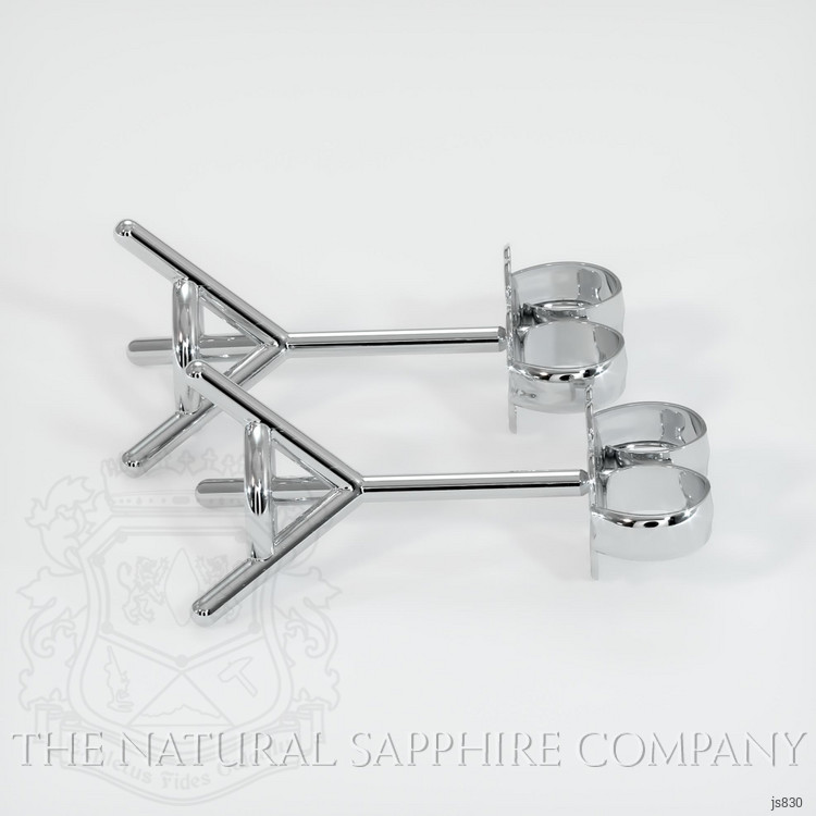 14K White Gold Studs Earring Setting