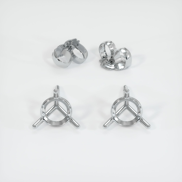 14K White Gold Studs Earring Setting