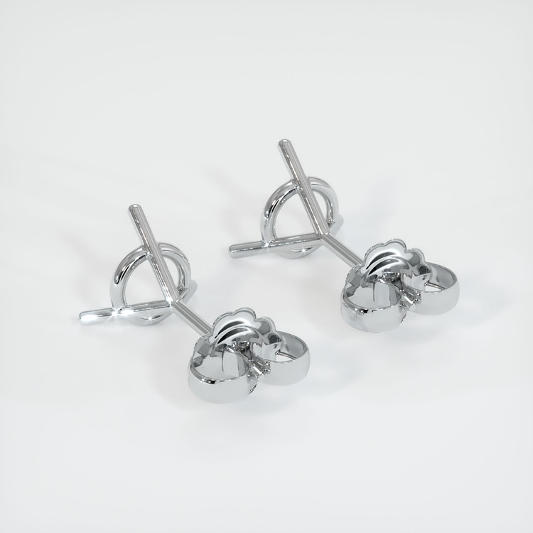 14K White Gold Studs Earring Setting