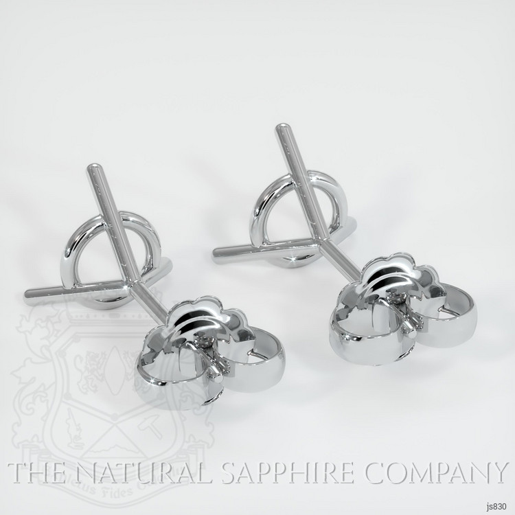 14K White Gold Studs Earring Setting