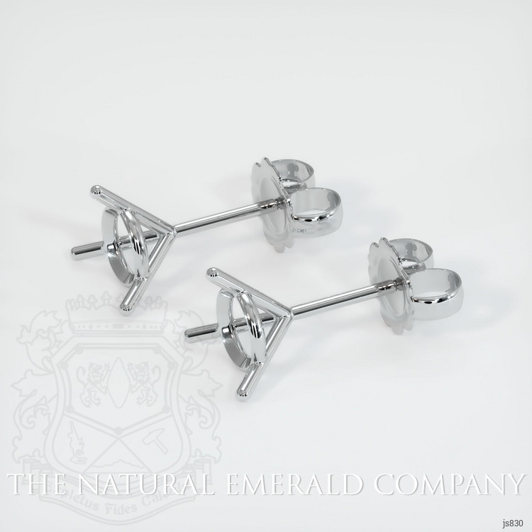 18K White Gold Studs Earring Setting