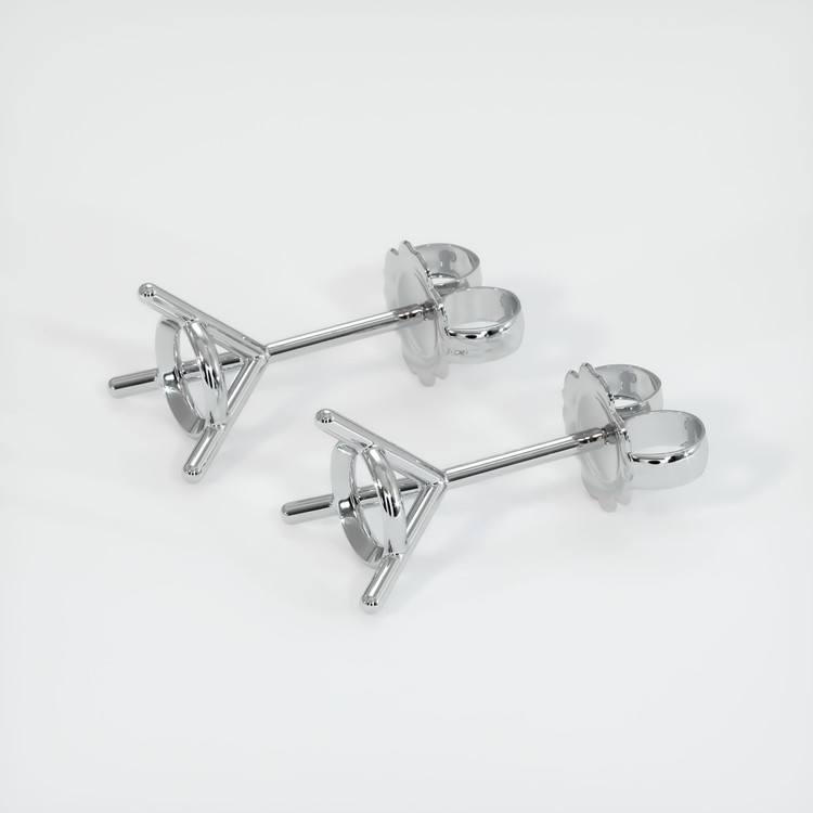 18K White Gold Studs Earring Setting